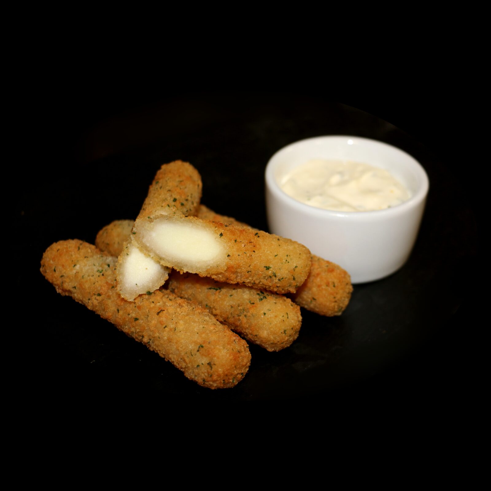 805. Mozzarella juustupulgad 6 tk. + Küüslaugu kaste